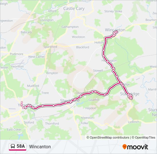 58A bus Line Map