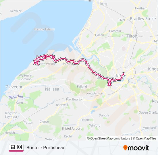 X4 Bus Line Map