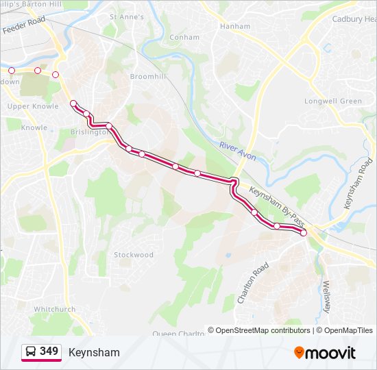 349 Bus Line Map