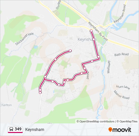 349 Bus Line Map
