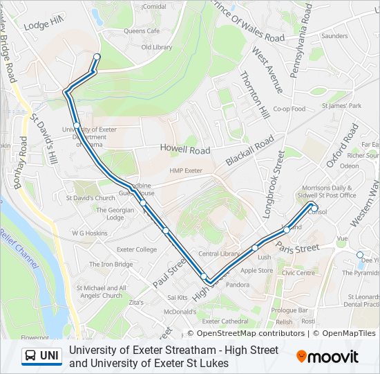 St Leonards Exeter Map Uni Route: Schedules, Stops & Maps - Pennsylvania (Updated)