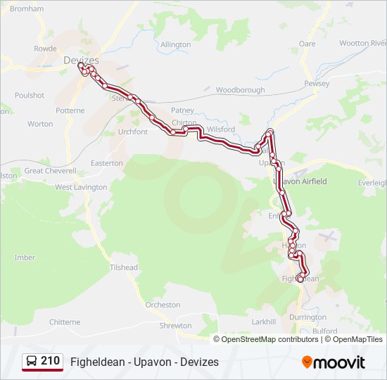 210 bus Line Map