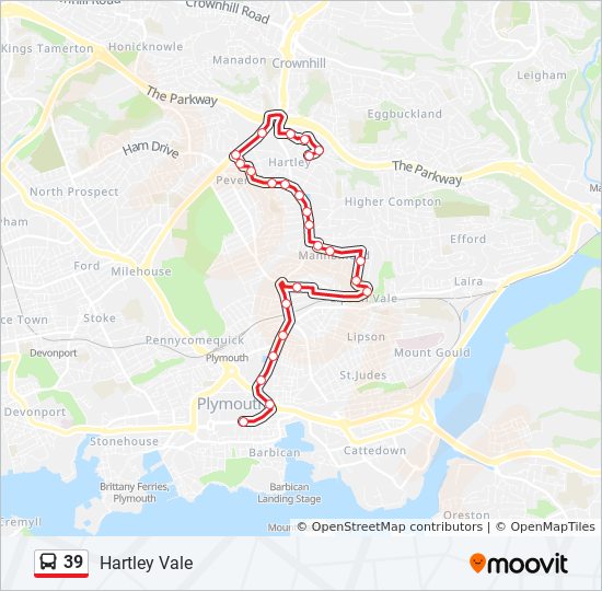 Bus 39 Route Map 39 Route: Schedules, Stops & Maps - Hartley Vale (Updated)