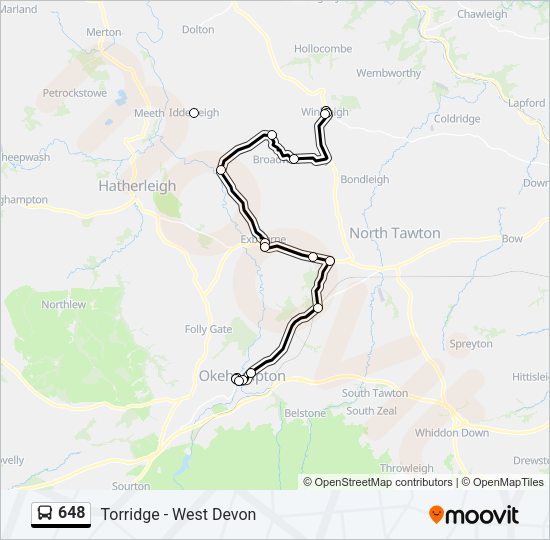 648 Bus Line Map