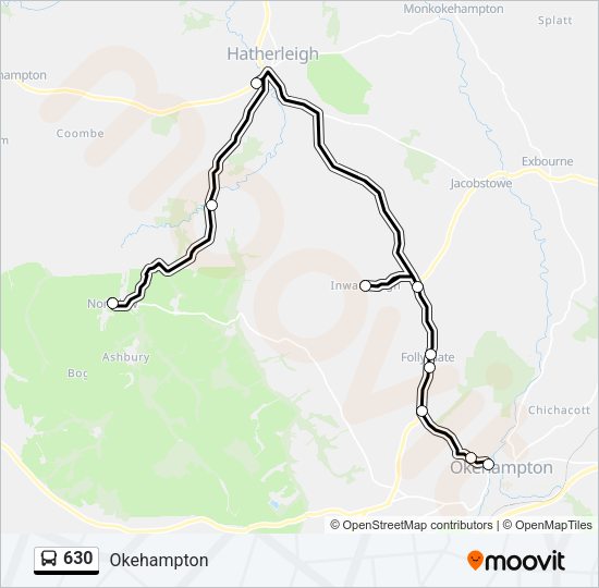 630 Bus Line Map