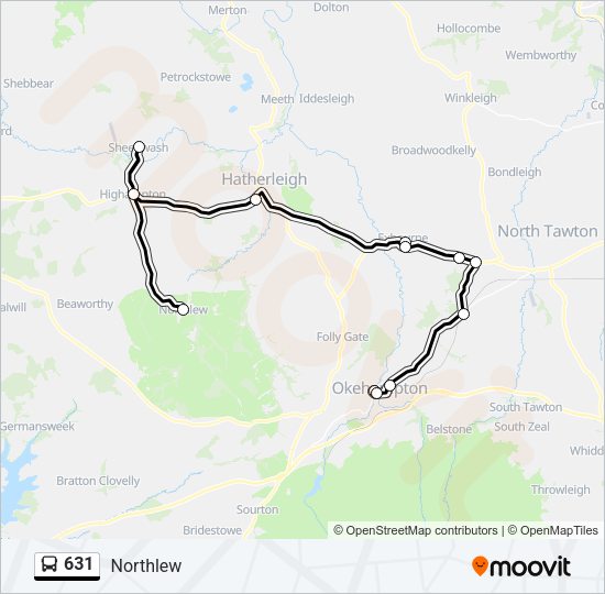 631 Bus Line Map