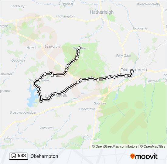 633 Bus Line Map