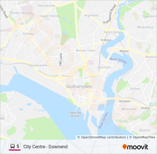 Bus 5 Route Map 5 Route: Schedules, Stops & Maps - Broadmead (Updated)