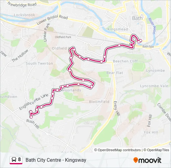 8 Bus Line Map