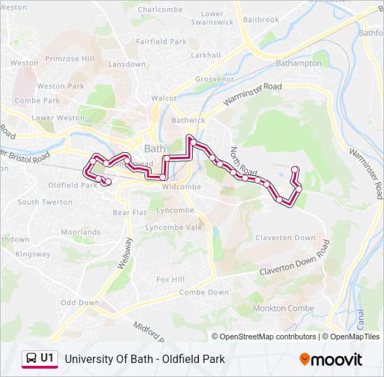 U1 Bus Line Map