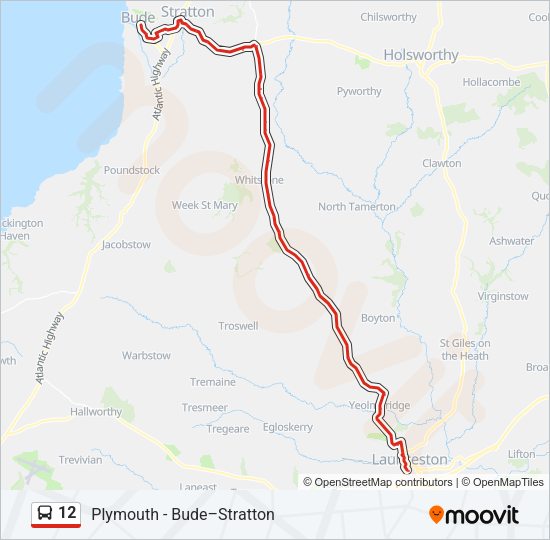 12 Bus Line Map