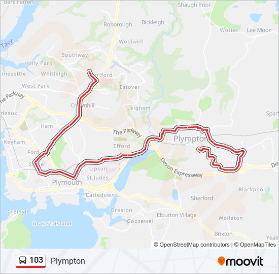 Bus 103 Route Map 103 Route: Schedules, Stops & Maps - Plympton (Updated)