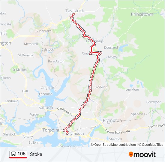 Bus 105 Route Map 105 Route: Schedules, Stops & Maps - Stoke (Updated)