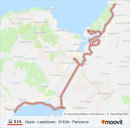 515 Route Schedules, Stops & Maps Penzance