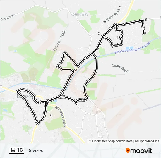 1C Bus Line Map
