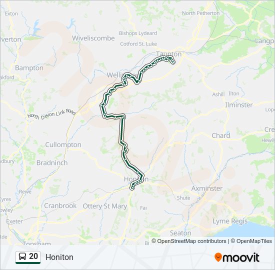 20 Route Schedules, Stops & Maps Honiton (Updated)