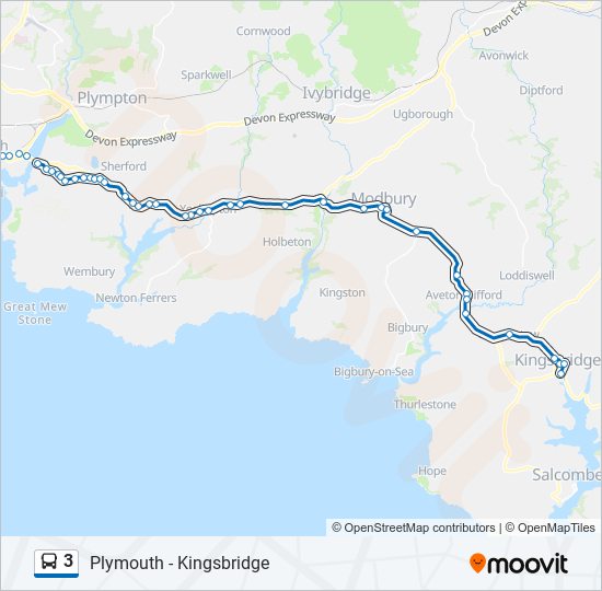 3 bus Line Map