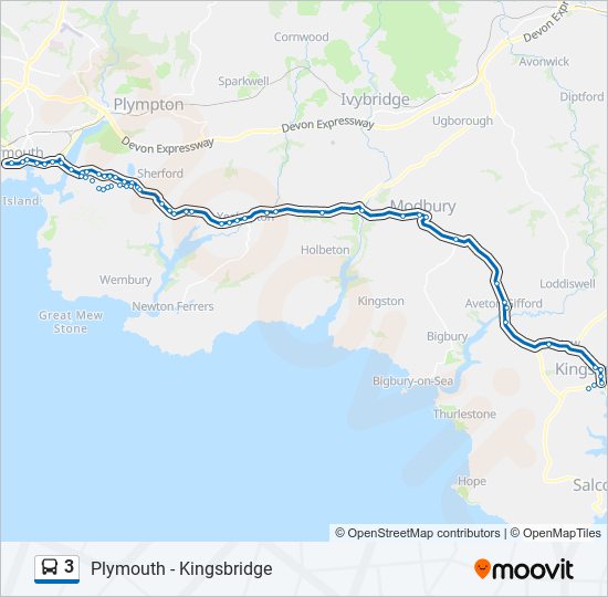 3 bus Line Map