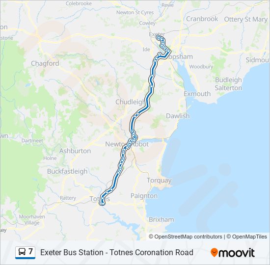 7 Route: Schedules, Stops & Maps - Exeter City Centre (Updated)