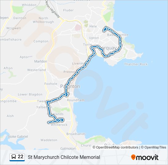 22 Bus Line Map