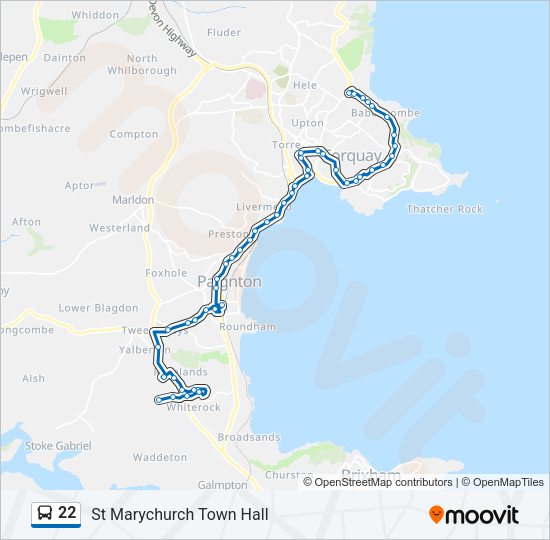 22 Bus Line Map