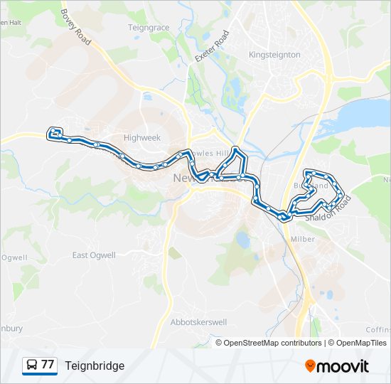 77 Bus Line Map