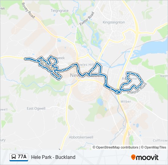 77a Route: Schedules, Stops & Maps - Newton Abbot (Updated)