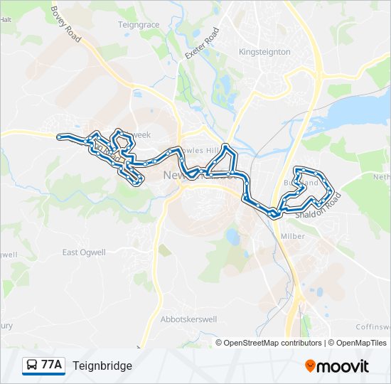 77A Bus Line Map