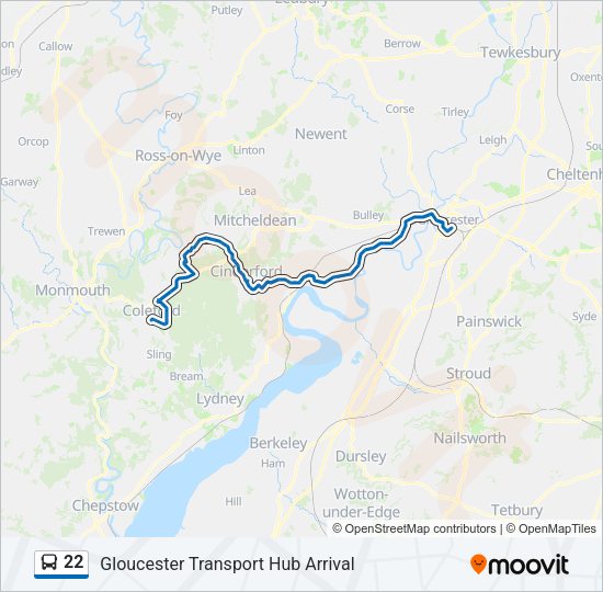 22 Bus Line Map