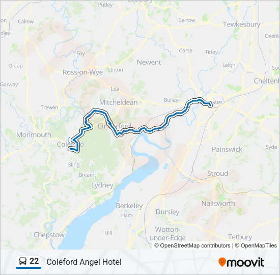 22 Bus Line Map