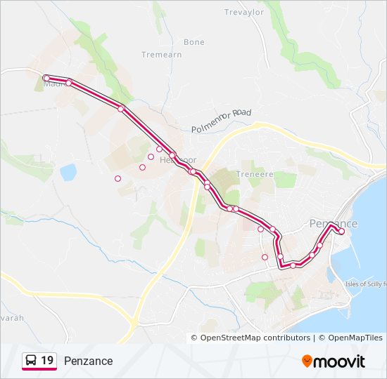 19 Route Schedules, Stops & Maps Penzance