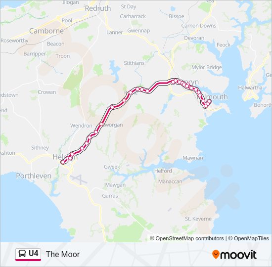 U4 Bus Line Map
