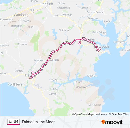 U4 Bus Line Map