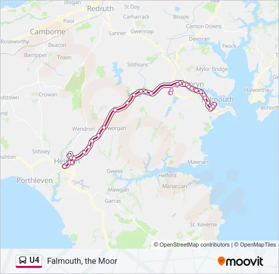 U4 Bus Line Map