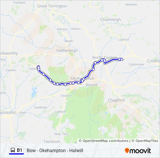 B1 Bus Route Map B1 Route: Schedules, Stops & Maps - Bow (Updated)