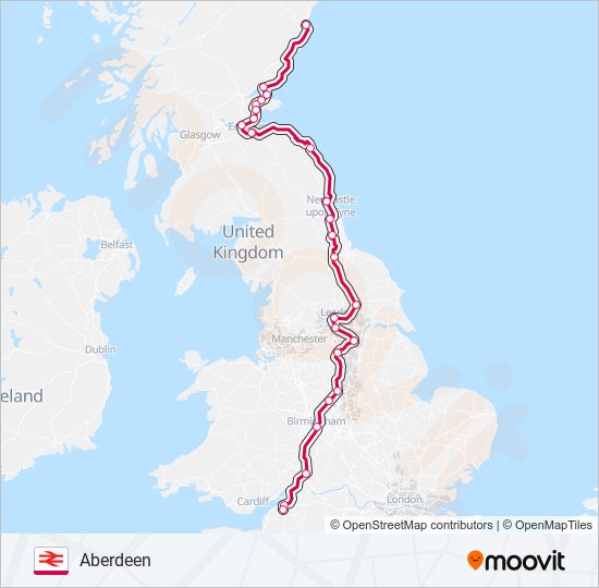 CROSSCOUNTRY train Line Map