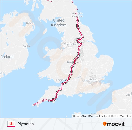 CROSSCOUNTRY Train Line Map