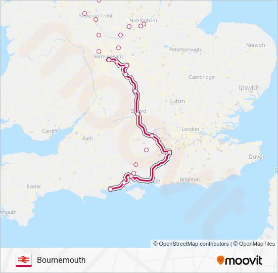 CROSSCOUNTRY Train Line Map