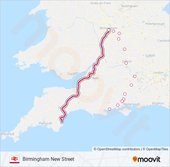 crosscountry Route Schedules Stops Maps Birmingham New