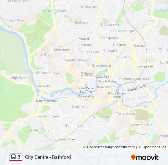 Bus 3 Route Map 3 Route: Schedules, Stops & Maps - Bath City Centre (Updated)