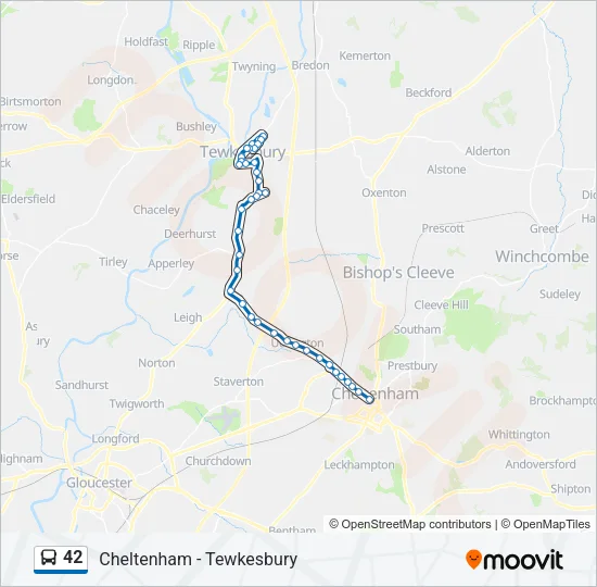 42 Bus Line Map