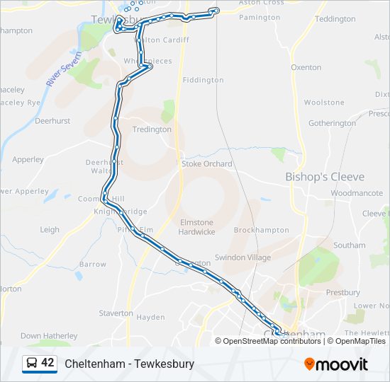 42 bus Line Map