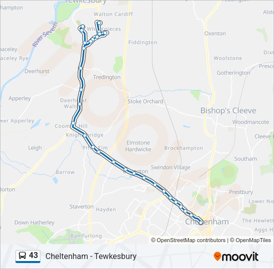 43 Bus Line Map
