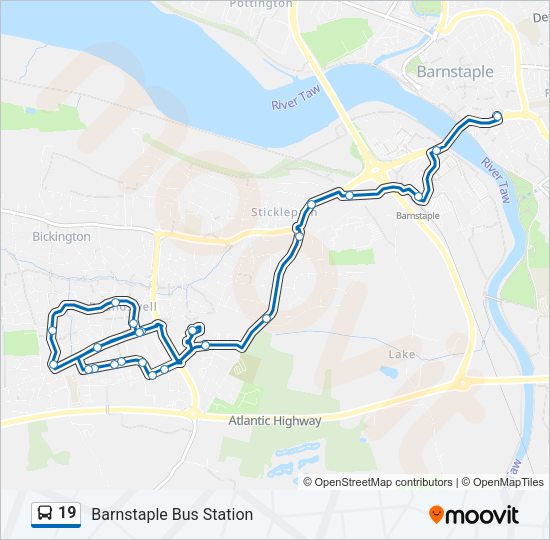 19 Bus Line Map