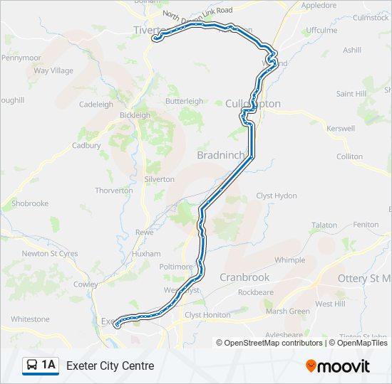 1A bus Line Map