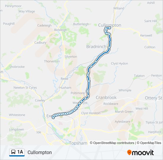 1A bus Line Map