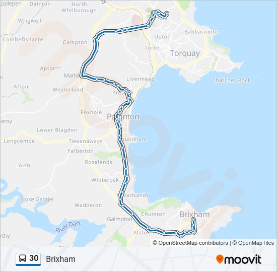 30 Bus Line Map