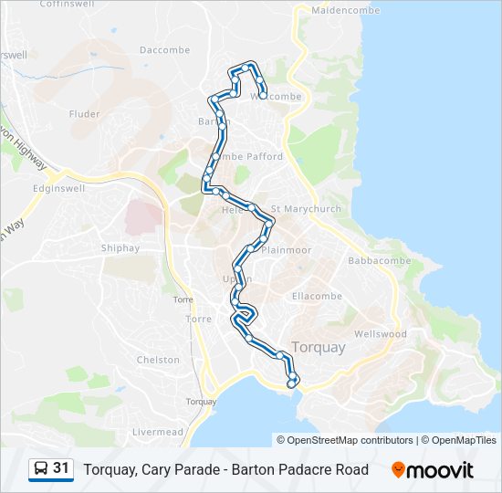 31 Bus Line Map