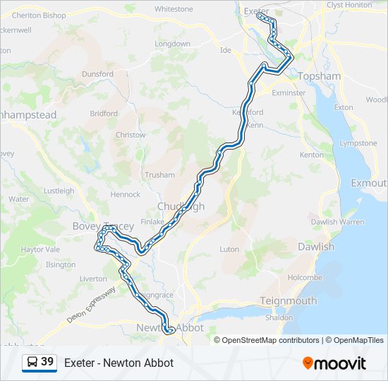 39 Route: Schedules, Stops & Maps - Exeter City Centre (Updated)