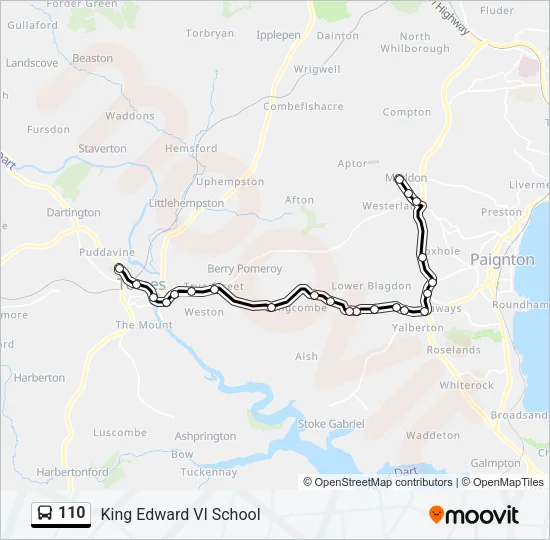 110 Bus Line Map
